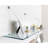 Metal and Glass Rectangle Bracket Shelf-597974475