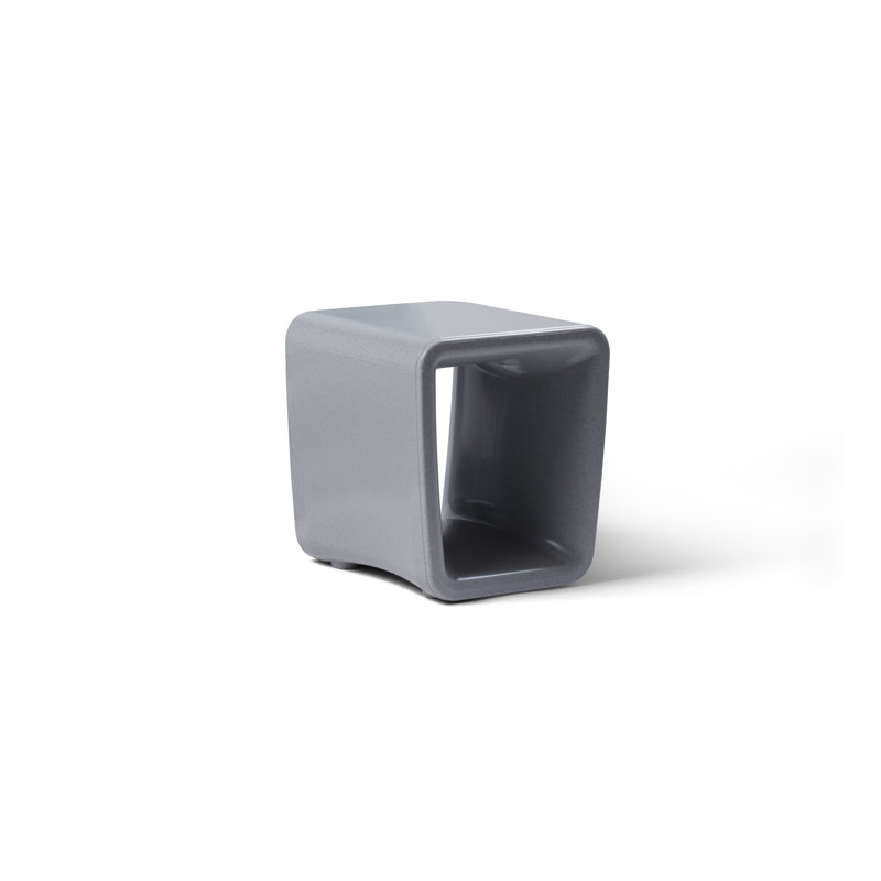 Loop Outdoor Square Side Table, Concrete Gray