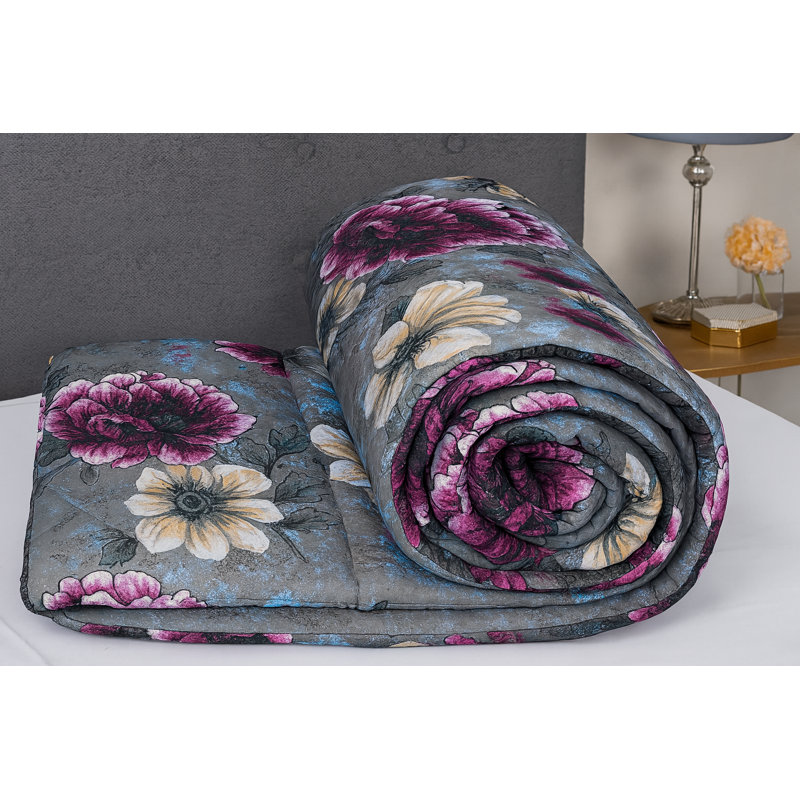 Cotton Blend Floral [EU ONLY] Duvet Cover Set with Pillowcases Included, Double Duvet Cover + 2 Standard Pillowcases