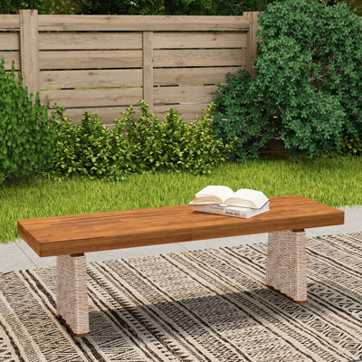 Banc d'extérieur en bois d'acacia 1Pcs