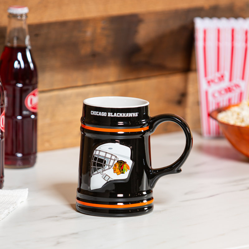 Chicago Blackhawks Ceramic Stein Cup, 24oz