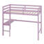 Lit mezzanine simple taille haute (bois d'hévéa) - barrière de sécurité, bureau intégré et échelle-1990254375