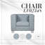 Chaise en chenille et finition blanche Saree