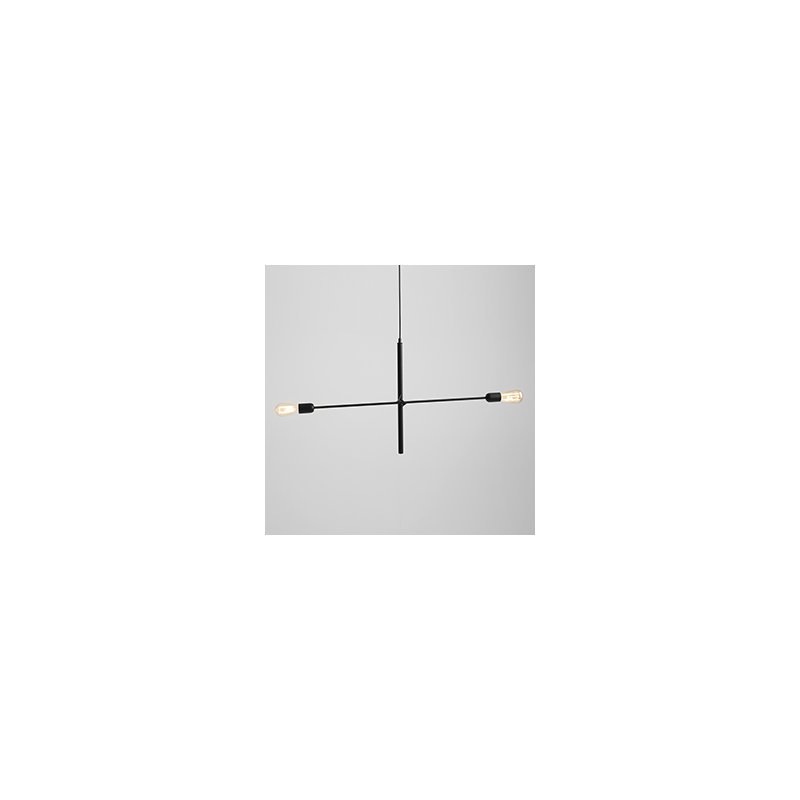 Allegra 2 - Light White Unique/Statement Pendant, Black