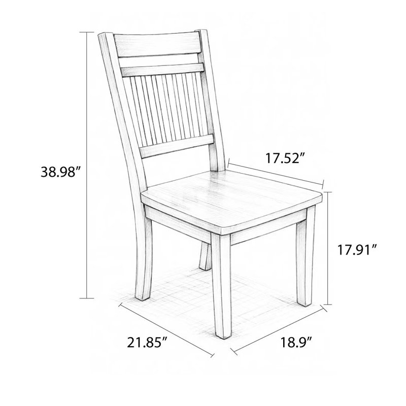 Chaise de salle à manger Ashby, Blanc antique