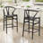 Wishbone Barstool,Weave Counter Height Bar Stools, Fully Assembled Rattan Bar Chairs For Kitchen Island,1Pc-2100342484