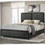 Grand lit tapissier noir Burton