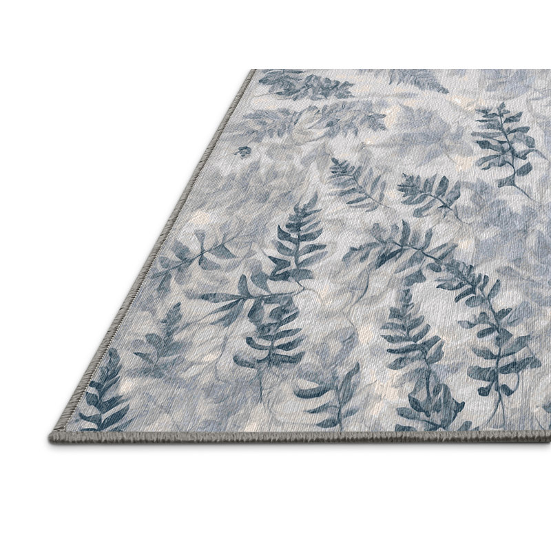Tapis gris lavable à la machine, Carré 8 pi
