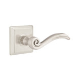 Elan Wave/Drop Privacy (Bed & Bath) Door Lever with Square Rosette