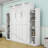 Rashem Wood Murphy Bed with Shelves and LED Lights-883310306-883310307