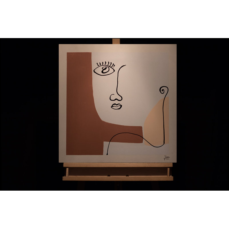 Hand-painted self-reflection acrylic painting