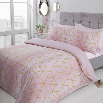 Brynmor Cotton Blend Geometric Shapes Duvet Cover with Pillowcases Included