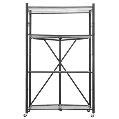 Tablette de rangement pliante avec roulettes