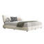 Structure de lit très grand avec tête de lit capitonnée et conception de coussin ultra doux, lit plateforme en chenille, solide et stable, silencieux, beige-740923009-740923012