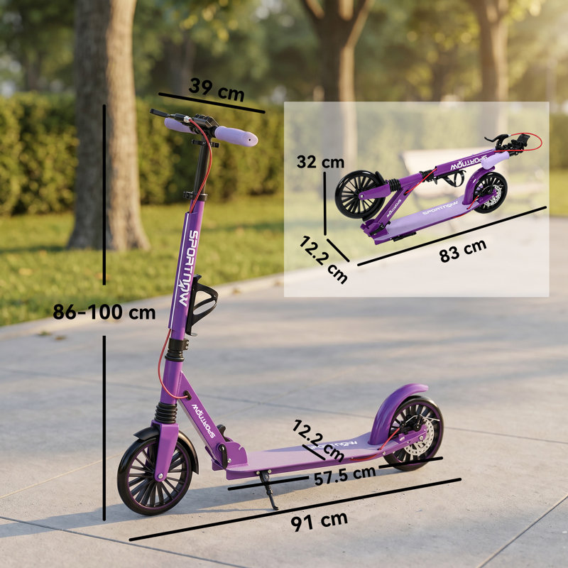 HOMCOM Scooter, Purple