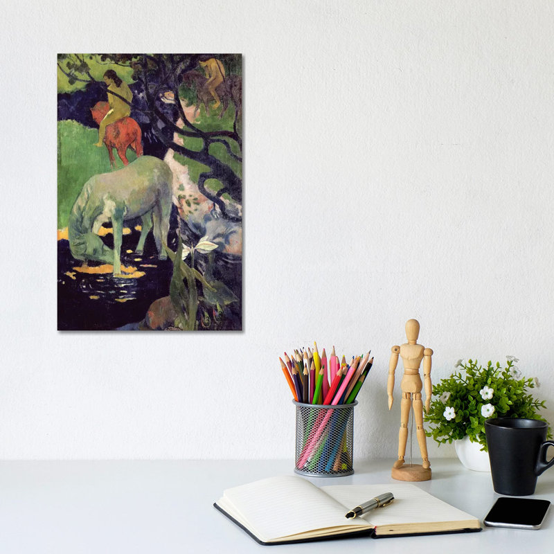 The White Horse, 1898 by Paul Gauguin - 1 Piece Wrapped Canvas Wall Art, 20.32 cm H x 30.48 cm W