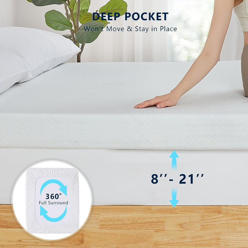 Surmatelas en mousse viscoélastique 8 po Tremaine, Double