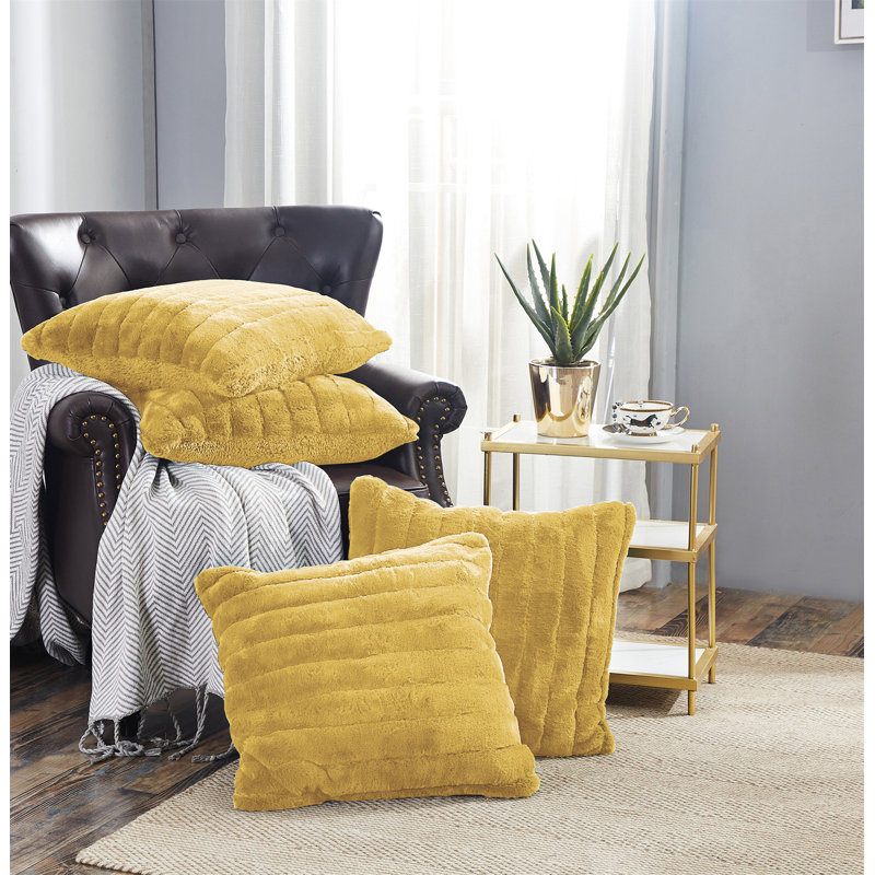 Square Cushion Cover, Jojoba Yellow
