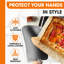 Porte-casseroles en silicone Cheer Collection, paquet de 2 poignées nervurées et doublure en coton-119014507