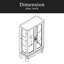 Vitrine 2 portes avec portes en verre trempé, armoires de terrasse avec panneau arrière en miroir et tablettes réglables, vitrine éclairée pour la maison, ampoule de bureau incluse