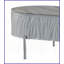 Gris ultrabrillant Table basse ronde chromée de style industriel moderne avec rangement supplémentaire pour le salon