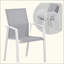 Ensemble de 4 chaises de patio en aluminium, chaises d'extérieur empilables entièrement assemblées 360 lb