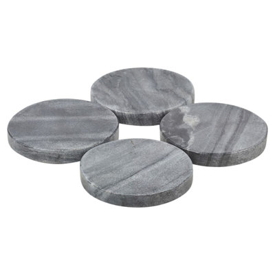 Marble Round 4 Piece Coaster Set