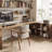 Tan Rectangular Solid Wood desks-107394635-107394638