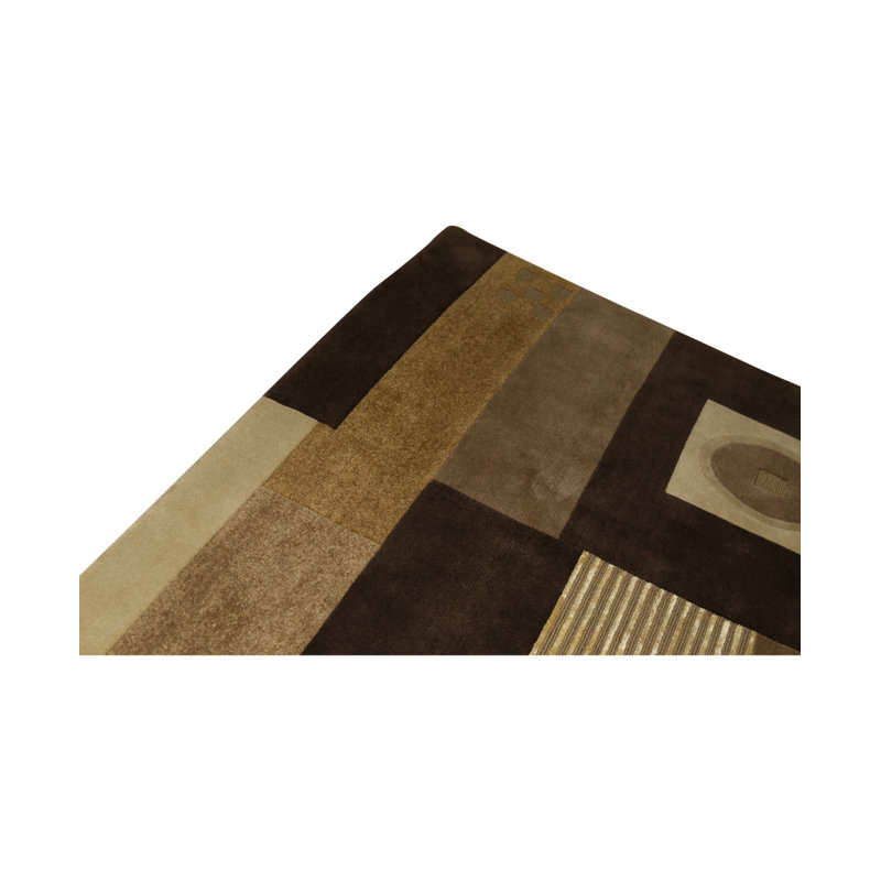 Hand-Knotted High-Quality Beige and Brown Area Rug