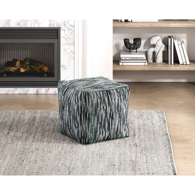 Pouf en tissu multicolore de 17 po de largeur, pouf moderne à fond antidérapant avec tissu, profondeur, poids du produit 5 lb, housse