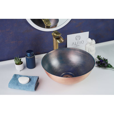 Handmade Hammered Matte Copper Kitchen Sink – Pure Solid Copper by ALFIQ