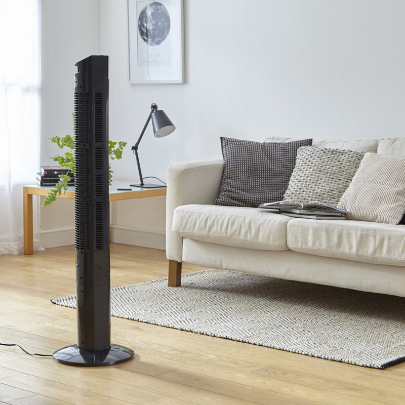 Neo 46” Black Floor Free Standing Tower Fan