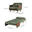 Multifunctional Convertible Sofa Bed, Single Recliner Chair with Adjustable Back & Armrests, Space-Saving Foldable Bed for Studio Flats, Lounge, Study,Fast Dispatch From UK Warehouse — 2 Working Days-1815906346