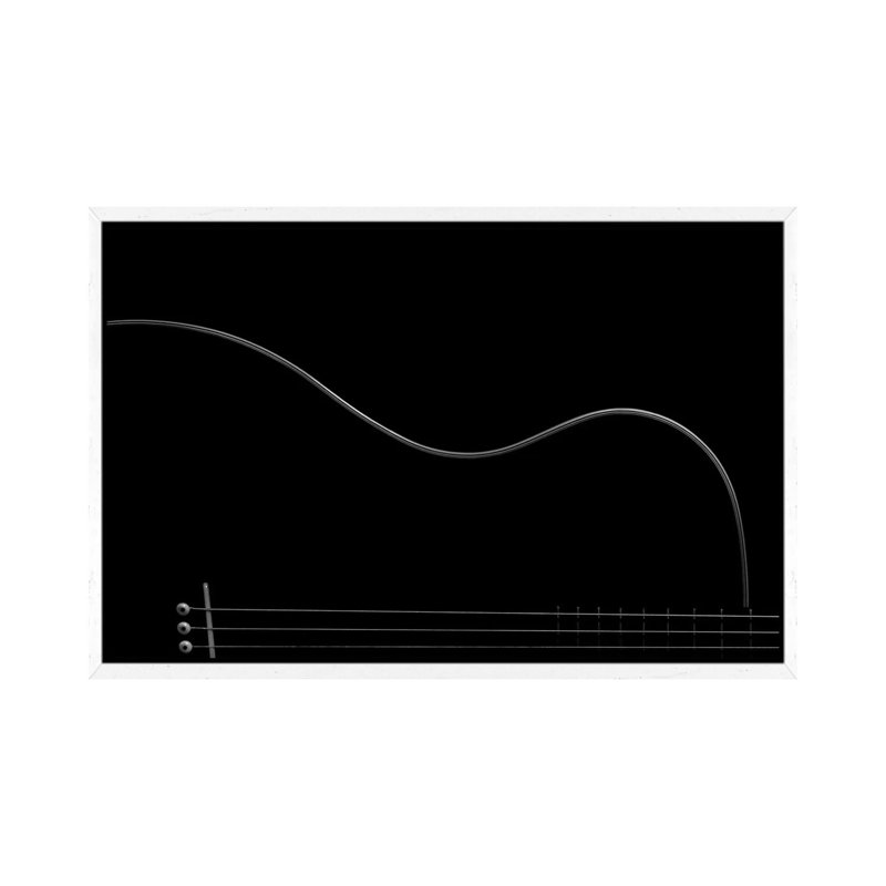 Curves by Nadav Jonas - Print on Canvas, 66.04 cm H x 45.72 cm W, White Framed