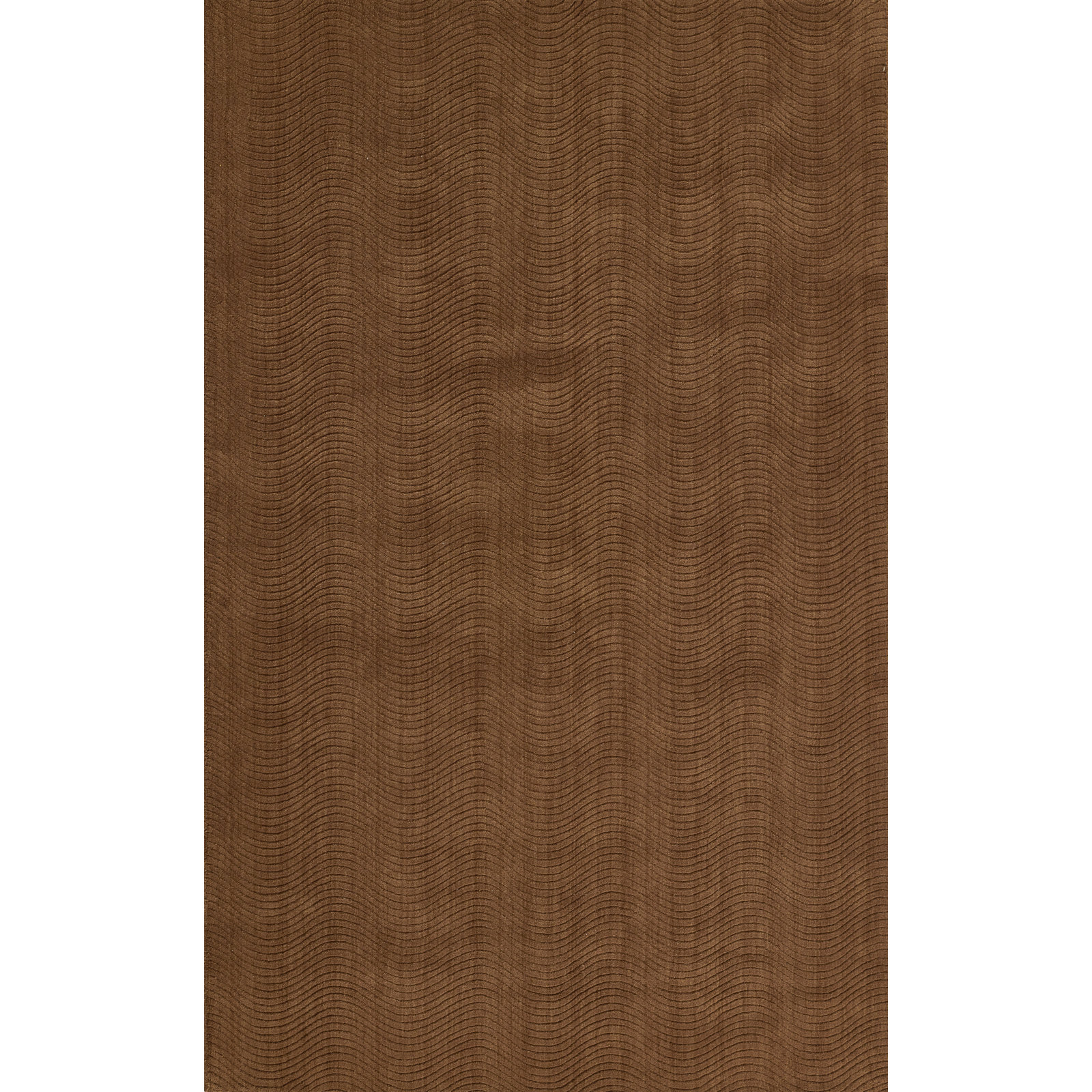 AllModern Contour Hand Loomed Wool Geometric Mocha Area Rug, Runner 2'3" x 8'