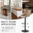Adjustable Swivel Bar Stools, Counter Height Bar Stool with Footrest, Modern PU Leather Bar Chairs for Kitchen Island, Dining Room, Beige(Set of 2)-255861050-255861040
