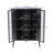 Modern 3-tier Corner Storage Cabinet With Tempered Glass Doors, Removeable Shelves & Metal Frame