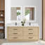 Meuble-lavabo double autoportant 72 po avec plateau en quartz Calacatta Porto-1773457759-1773434161