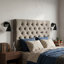 Applique murale noire mate à 1 lumière, lampe de chevet moderne en métal conique avec bras conique et éclairage pour meuble-lavabo.