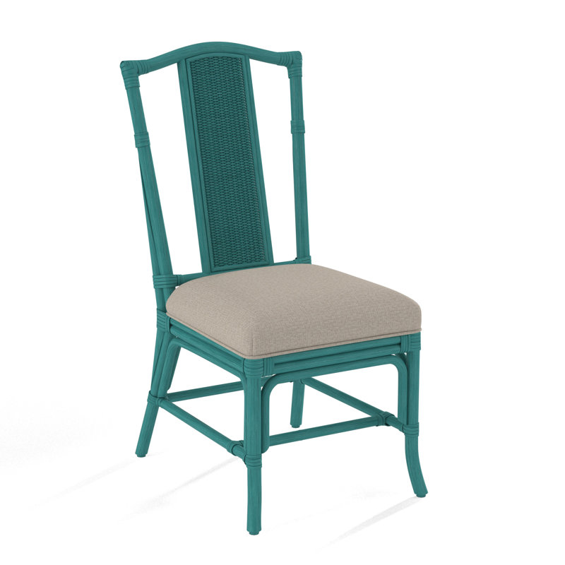Chaise de salle à manger à dossier à lattes Drury Lane, Tissu beige performant - 0851-73, Nickel
