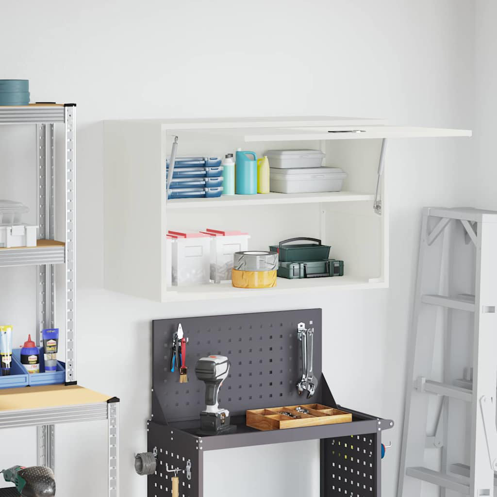 Wall Cabinet For Garage Powder-Coated Steel Storage Indoor Units Secure