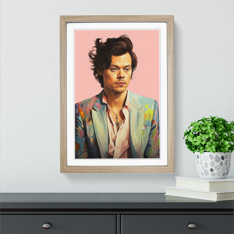 Harry Styles Digital Art - Framed Print, 34cm H x 25cm W x 2cm D