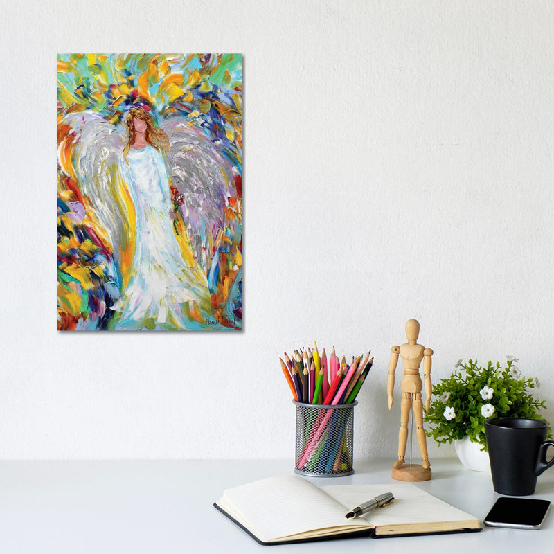 Angel Love by Karen Tarlton - Wrapped Canvas Painting, 20.32 cm H x 30.48 cm W