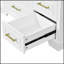 Meuble-lavabo traditionnel de 36 pouces avec lavabo en céramique, armoire blanche, portes à fermeture douce et tiroirs pour un rangement élégant