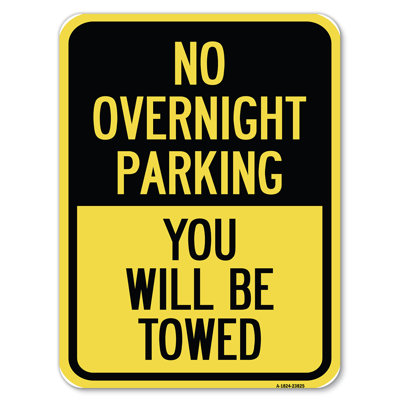No Overnight Parking, You Will Be Towed/23825