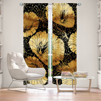 Paire de rideaux obscurcissant en polyester Rogich
