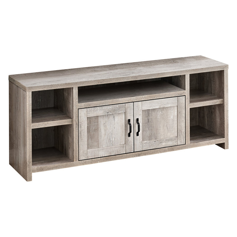 Meuble télé moderne 60 po, console avec rangement, taupe pour le salon et la chambre à coucher - élément de style décoratif