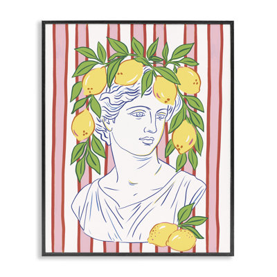 La Limona Sculpture Face Framed Giclee, design by Radhika Modi