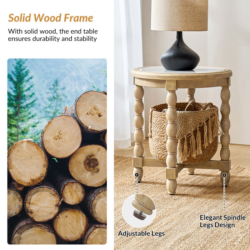 Tables de bout en bois massif l 20 po Jeremie
