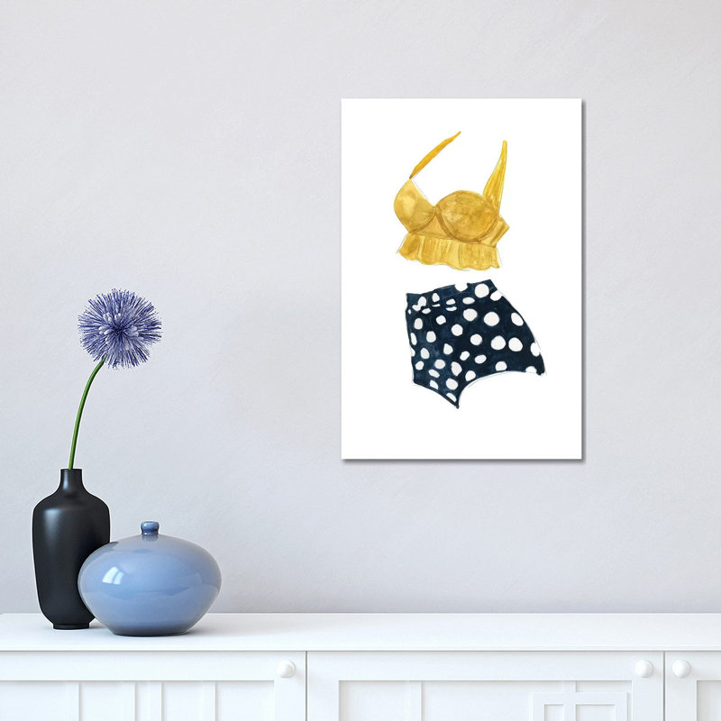 Vintage Swimwear IV by Carol Robinson - Painting on Canvas, Wrapped Canvas, 101.6 cm H x 66.04 cm W x 3.175 cm D